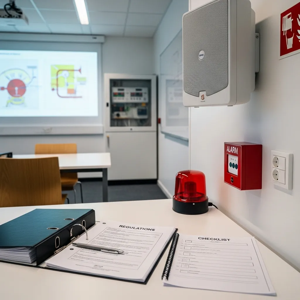 Anläggningsskötare Brandlarm och Utrymningslarm med talat meddelande